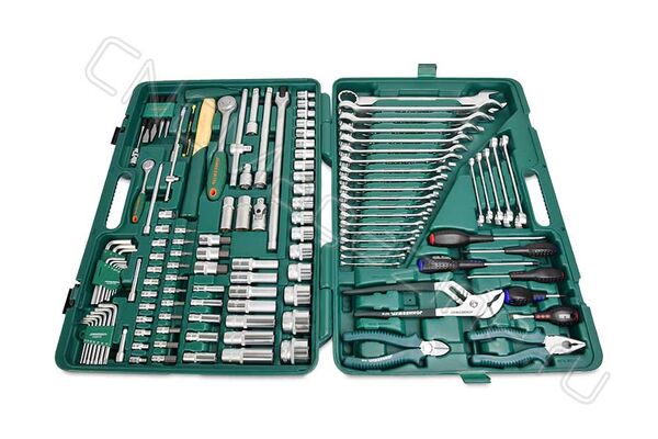 Набор инструмента универсальный 1/4", 1/2"DR, 128 предметов, Jonnesway S04H524128S