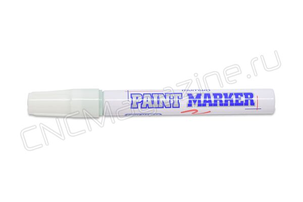 Маркер-краска MunHwa по металлу, белая, 4 мм, нитро-основа (лаковый painting marker)