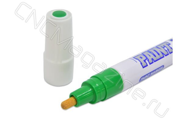 Маркер-краска MunHwa по металлу, зеленая, 4 мм, нитро-основа (лаковый painting marker)
