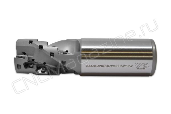 YGСM90-AP10-D32-W32-L115-Z0315-C фреза концевая со сменными пластинами