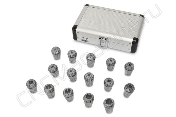 ER25G-15 шт Набор цанг с четырехгранником, JIS, 0.008