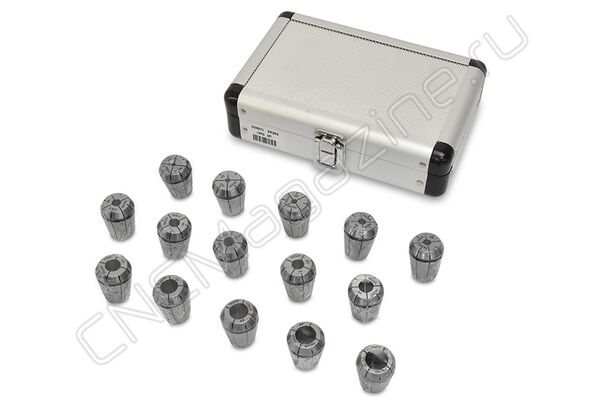 ER25G-15 шт Набор цанг с четырехгранником, DIN371, 0.008