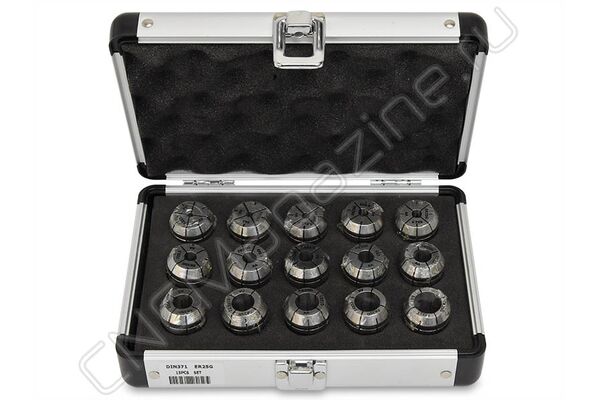 ER25G-15 шт Набор цанг с четырехгранником, DIN371, 0.008