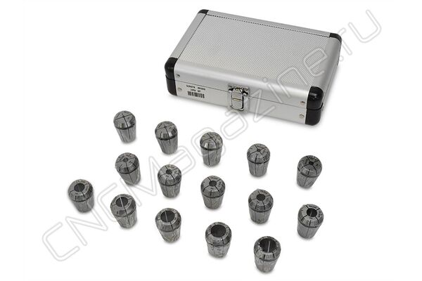 ER25G-15 шт Набор цанг с четырехгранником, DIN376, 0.008