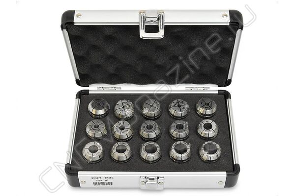 ER25G-15 шт Набор цанг с четырехгранником, DIN376, 0.008