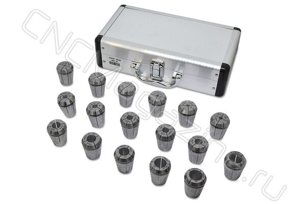 ER32G-18 шт Набор цанг с четырехгранником, DIN376, 0.008