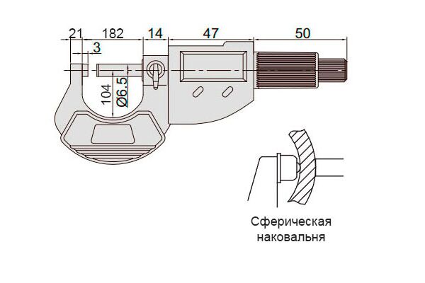 3109-175A Микрометр цифровой МКЦ 150-175 мм, 0.001 мм