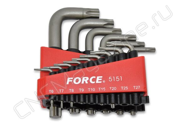 Набор ключей торцевых TORX® Т6-Т60 15 предметов 5151 FORCE
