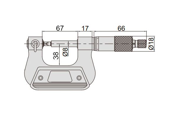 3281-S50 Микрометр резьбовой МВМ 25-50 мм, 0.01 мм (с насадками)