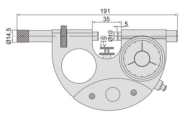 3335-25 Скоба рычажная 0-25 мм, 0.001 мм, IP54