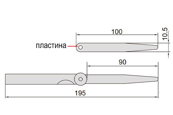 4602-20 Щупы для измерения зазора 0.05-1 мм, 100 мм, 20 шт набор