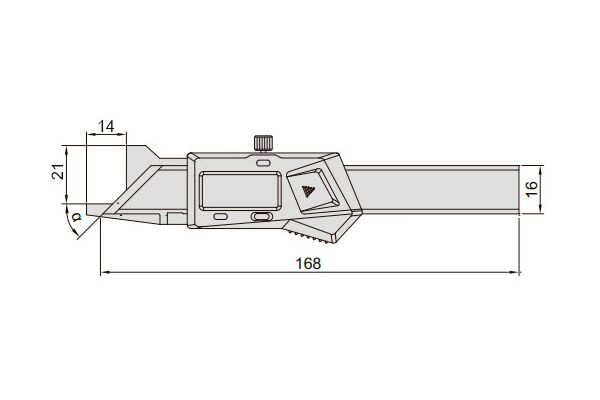 1180-66 Фаскомер цифровой 60°, 0-10 мм, 0.01 мм