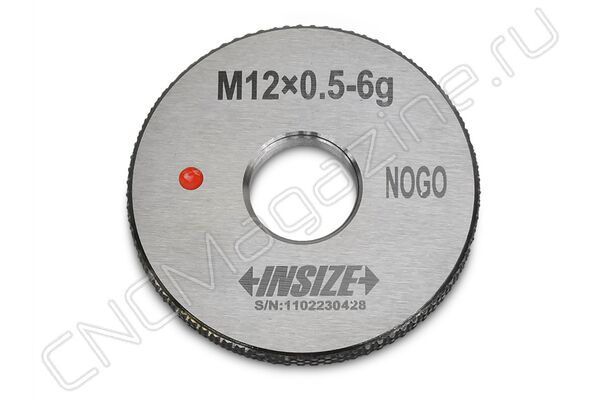 4129-12GN Калибр-кольцо резьбовое с мелким шагом M12x0.5 НЕ