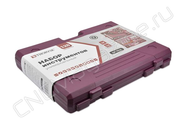 Набор инструмента универсальный 1/4", 1/2"DR, 128 предметов, Thorvik UTS0128