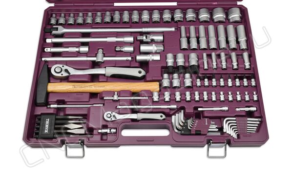 Набор инструмента универсальный 1/4", 1/2"DR, 128 предметов, Thorvik UTS0128