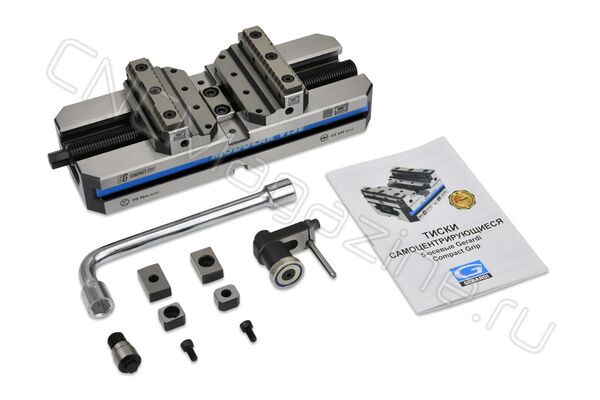 Тиски самоцентрирующиеся 5-осевые Gerardi 650-2x240 Compact Grip ART.650-2X240