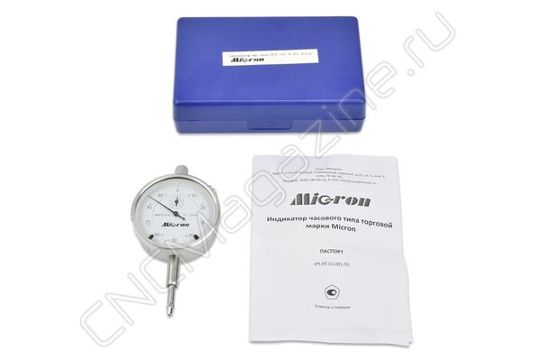 Индикатор многооборотный часового типа ИЧ-10, 0-10 мм, 0.01 мм, без ушка Micron
