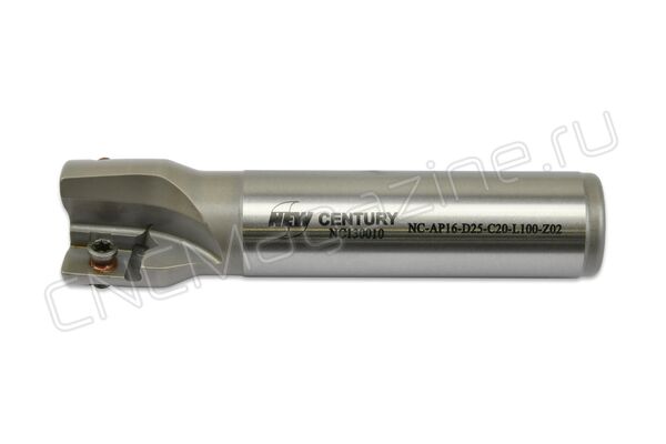 NC-AP16-D25-C20-L100-Z02 фреза концевая со сменными пластинами