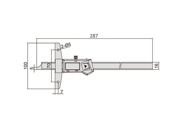 1147-200 Штангенглубиномер цифровой ШГЦ 0-200 мм, 0.01, 100 мм
