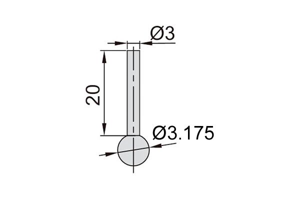 1527-T102 Наконечник шариковый для цифрового штангенциркуля