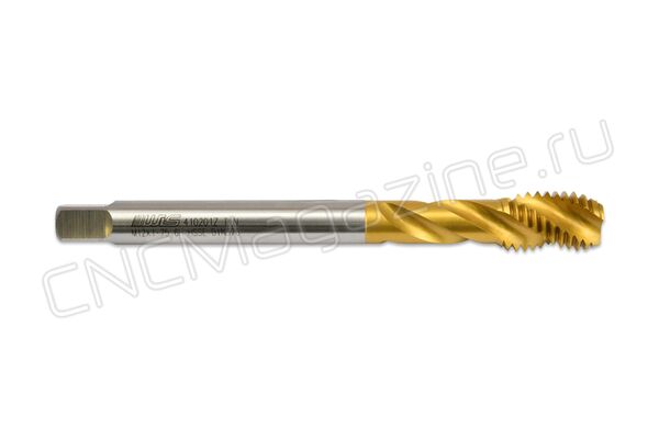 Метчик М12х1.75 HSS-E 6H спиральная канавка 38°, TiN (TD02012)