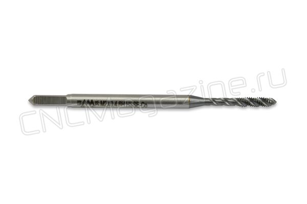 SA512001 Метчик M2x0.4 HSSE-Co 6H DIN 371 со спиральной канавкой TiCN