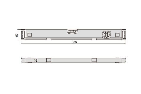 4914-300 Уровень алюминиевый 300 мм, 0.5 мм