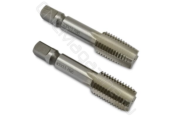 Метчик машинно-ручной М30х3.5 осн, (компл 2 шт) HSS ГОСТ 3266-81