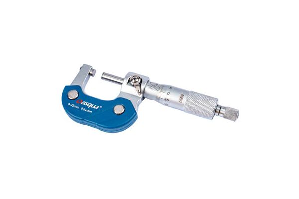 4111-5205 Микрометр гладкий с хромированным корпусом МК 0-25 мм, 0.01 мм