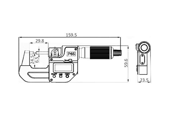 4410-1105-A Микрометр цифровой МКЦ IP65 0-25 мм/0-1", 0.001 мм/0.0005"