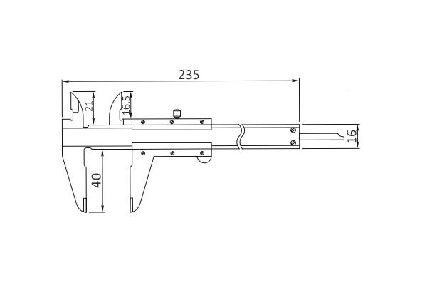 1110-3115 Штангенциркуль ШЦ нониусный, 0-150 мм/0-6", 0.05 мм/1/128"