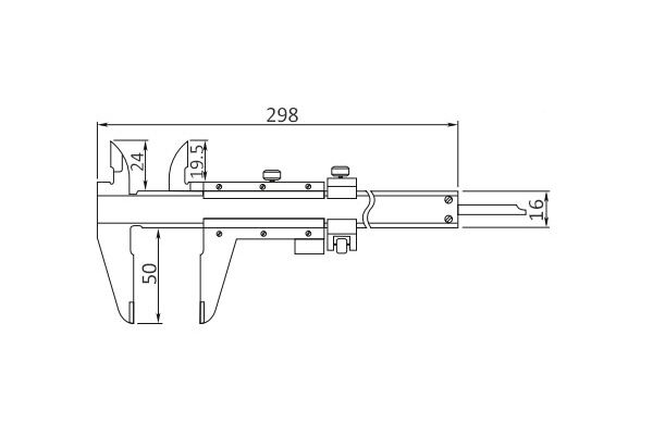 1210-3110 Штангенциркуль ШЦ нониусный с микроподачей, 0-200 мм/0-8", 0.05 мм/1/128"