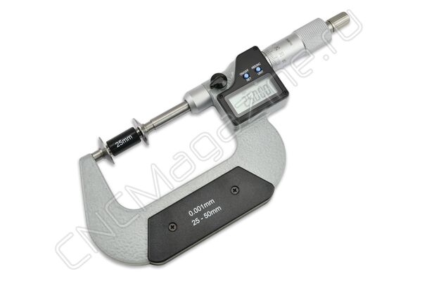 Микрометр цифровой зубомерный дисковый МЗЦ-50 25-50 мм, 0.001 мм