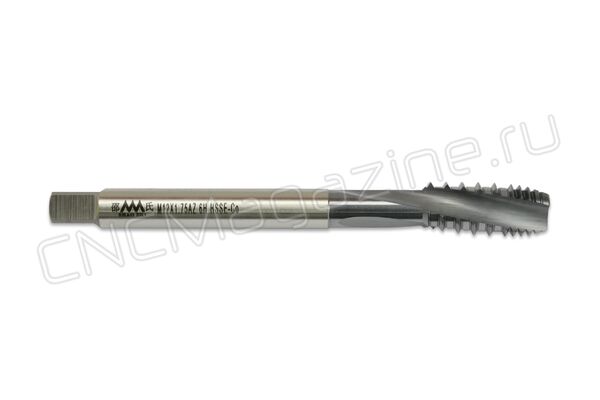 SA592007 Метчик шахматный M12x1.75 AZ HSSE-Co 6H DIN 371 со спиральной канавкой TiCN