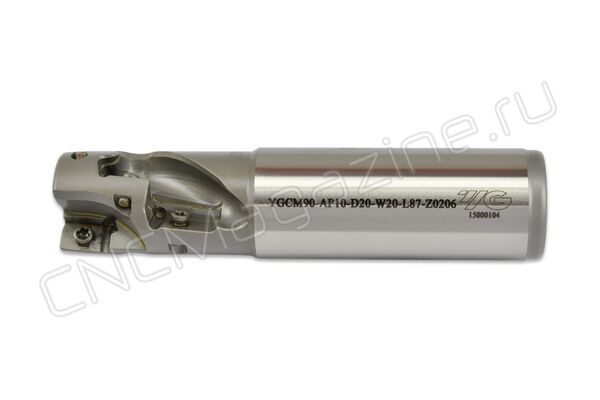 YGСM90-AP10-D20-W20-L87-Z0206 фреза концевая со сменными пластинами