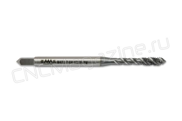 SC512004 Метчик M4x0.7 HSSE-РМ 6H DIN371 со спиральной канавкой TiCN