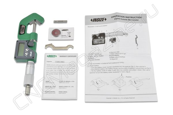 3590-255A Микрометр цифровой призматический 5-25 мм, 0.001 мм, IP65
