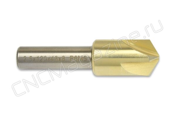 2.5x120x48x8 Р6М5 ZrN зенковка, цилиндрический хвостовик