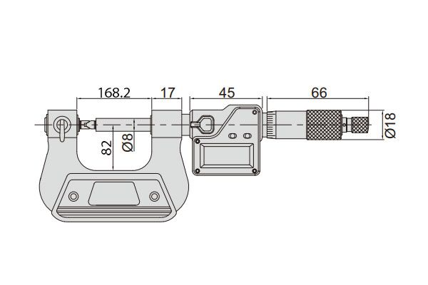 3581-150A Микрометр цифровой резьбовой МВМ 125-150 мм, 0.001 мм