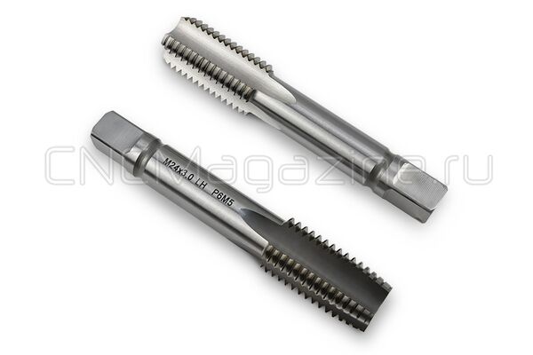 Метчик машинно-ручной М24x3.0 осн левый (компл 2 шт) HSS ГОСТ 3266-81