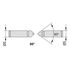 7381-T13 Cменные наконечники для измерения резьбы, 60°, 1-1.75 мм