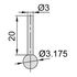1527-T102 Наконечник шариковый для цифрового штангенциркуля