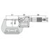 3530-25A Микрометр цифровой с точечным остроконечным контактом 30° МКЦ 0-25 мм, 0.001 мм