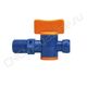 Вентиль запорный резьбовой для подачи СОЖ 1/4" - G1/4 (2207) синий